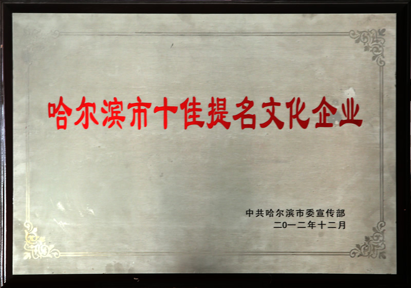 哈尔滨市十佳提名文化企业